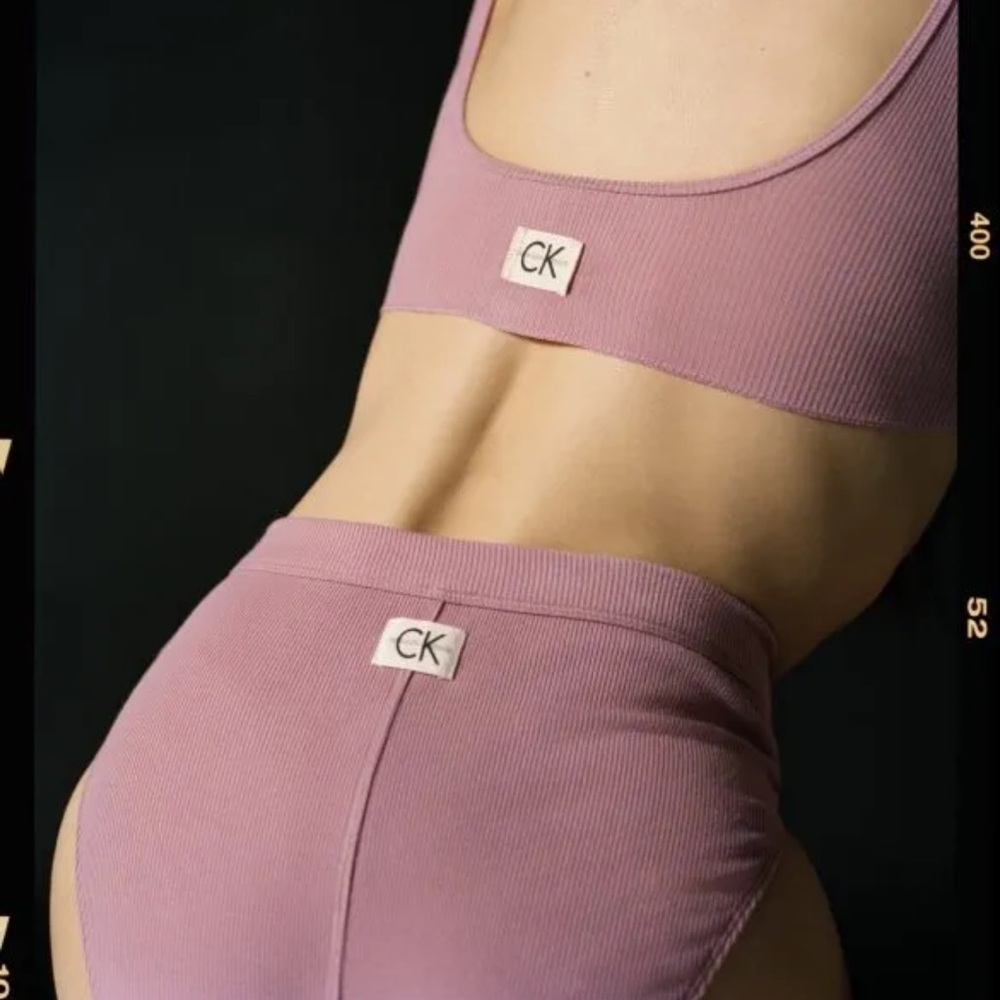 CK UNDERWEAR Solid Ribbed High Leg Brief